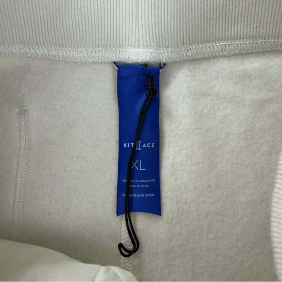 Kit & Ace NWOT Men Sz XL Fleece Lined White Sweatpant Joggers 36 W x 30 L - Picture 2 of 13